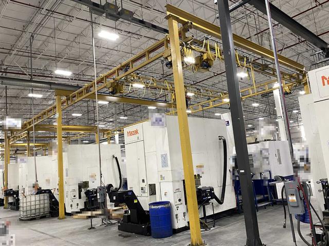 Freestanding Workstation Bridge 1000 Lbs. Max Capacity 24' x 54' x 17' TS w/ CM Lodestar F 1/2Ton Hoist. 460V, 3-Phase, 1/2 HP