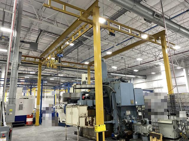 Spanco Freestanding Workstation Bridge 2000 Lbs. Max Capacity 24' x 40' x 12' TS w/ Vicinay ABK201-2004D 1Ton Hoist. 460V, 3-Phase, 1-1/4 HP