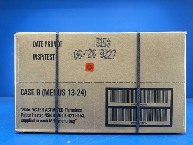 06.26 MRE Case FREE SHIP U.S. Military MRE Case A or B, U.S. Military Genuine Ready to Eat Meals Case A or B