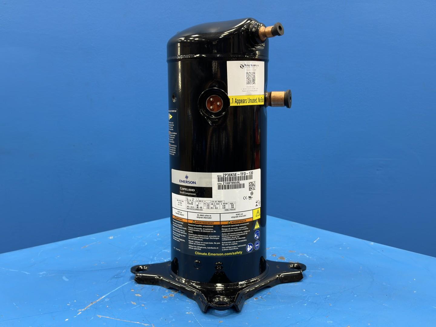 Copeland Scroll Compressor 3.2 Ton 38,000 BTU ZP38K5E-TFD-130 460V 3 Phase R410A
