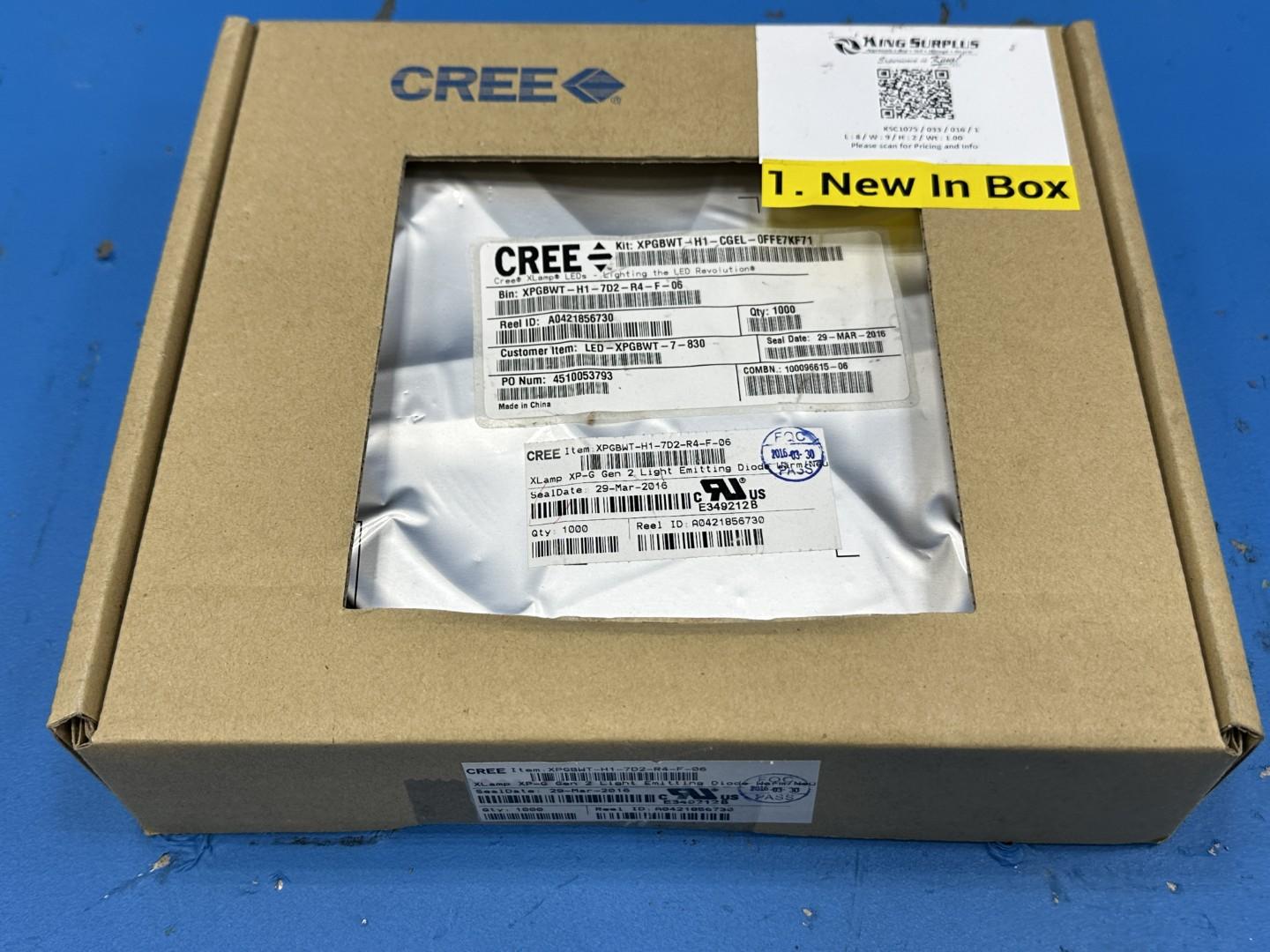 Cree XPGBWT-H1-7D2-R4-F-06 XLamp XP-G2 LED Reel 1000pc 3000K New