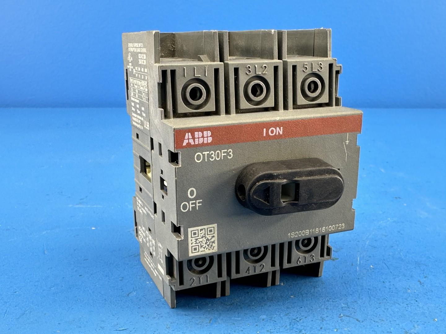 ABB OT30F3 Switch-Disconnector 3-Phase, 30A, 600V