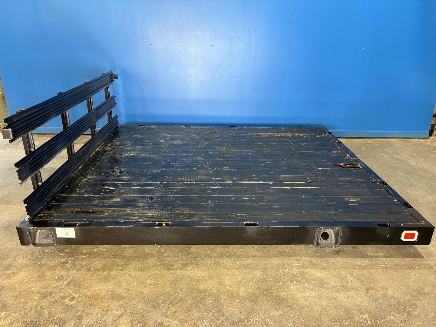 2019 Knapheide PVMX-93C 9' Steel Flatbed Platform Truck Body w/ Stake Rack Sides