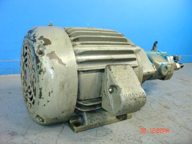 Sperry Vickers PVB10-RSY-31 / EBJ 7.5hp Baldor 09E90-29 motor w/ PVB10-RSY hyd pump & gear box