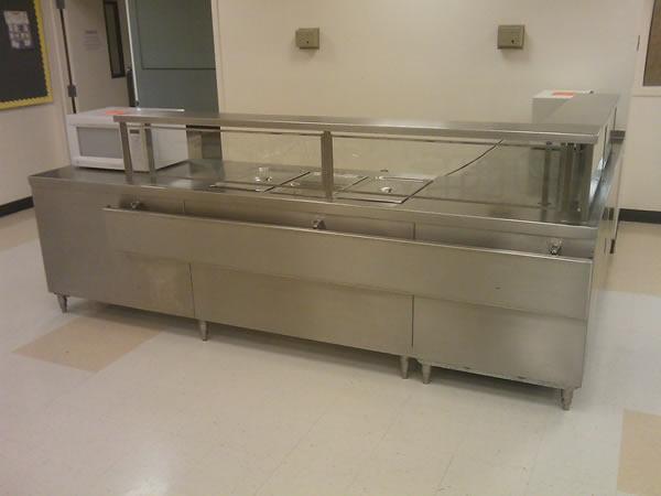 Small A La Carte Hot Buffet Serving Line – Stainless Steel Food Warmer Station