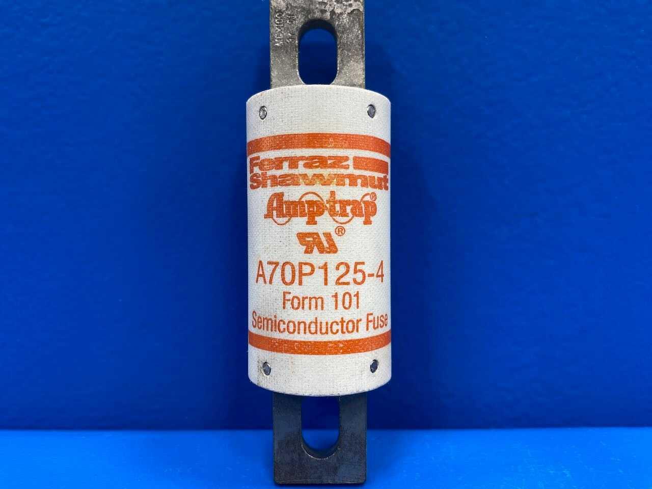 Mersen A70P125-4 125 Amp Ferraz Shawmut / Form 101 Semiconductor Fuse 700VAC 100kA IR 650VDC 100kA IR