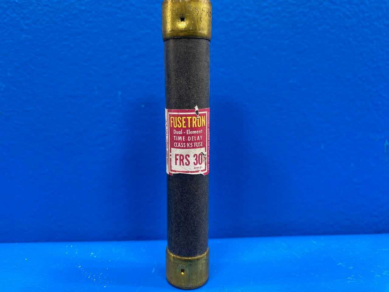 30 Amp Class RK5 Dual-Element Time Delay Fuse 600V Bussmann Fusetron FRS-30