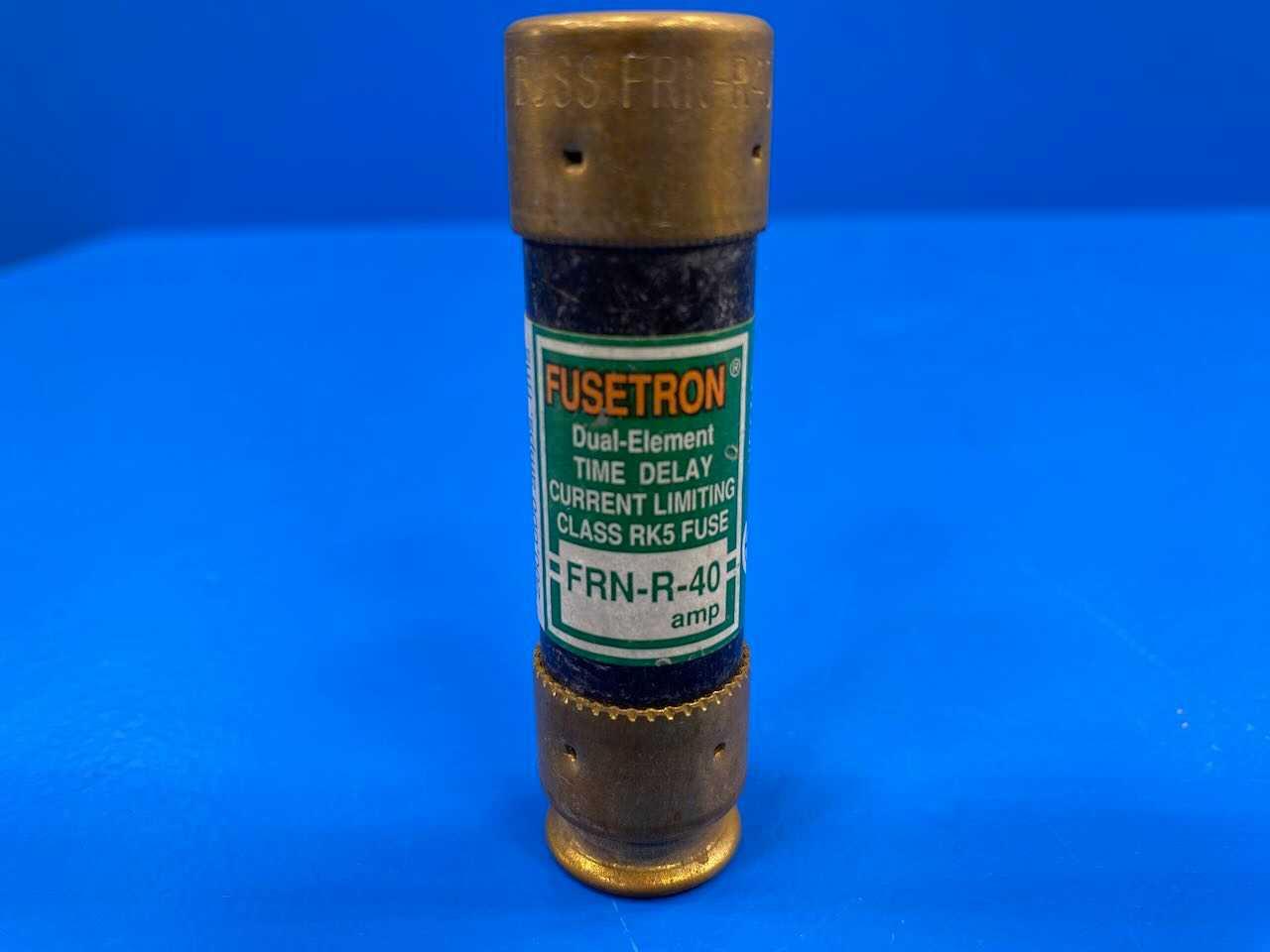 40 Amp Class RK5 Dual-Element Time Delay Fuse 250V Bussmann Fusetron FRN-R-40