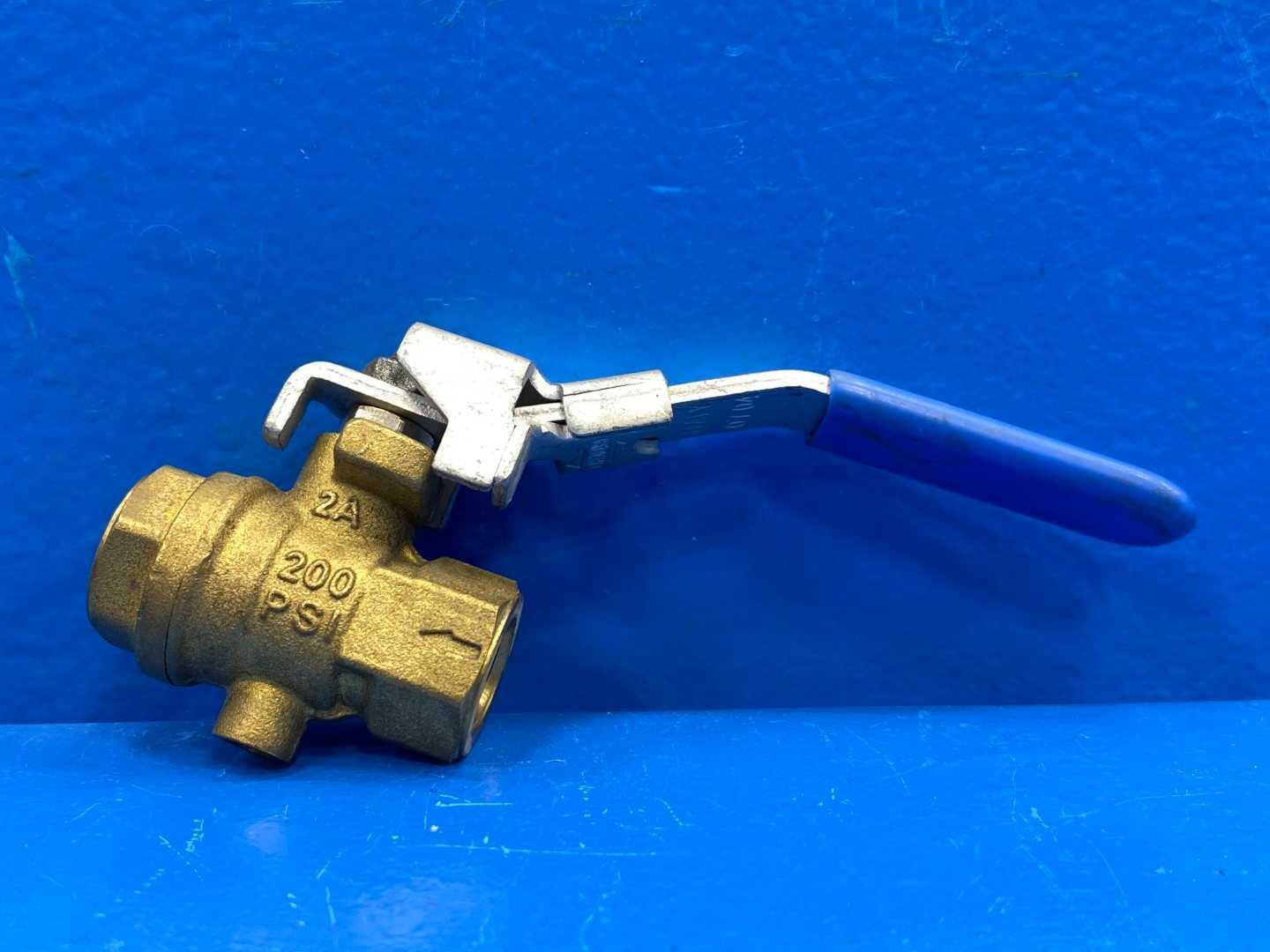1/4" Lockable Vented Ball Valve RuB S93B41 Brass Full Port FNPT 200 PSI Air Lockout