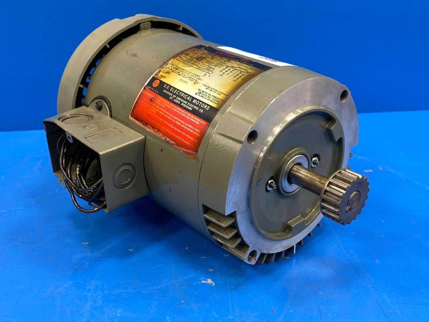 1 HP Electric Motor 1745 RPM 56C Frame 3 Phase 230/460V TEFC US Motors Unimount 125 PC3CPD-2871 High Efficiency