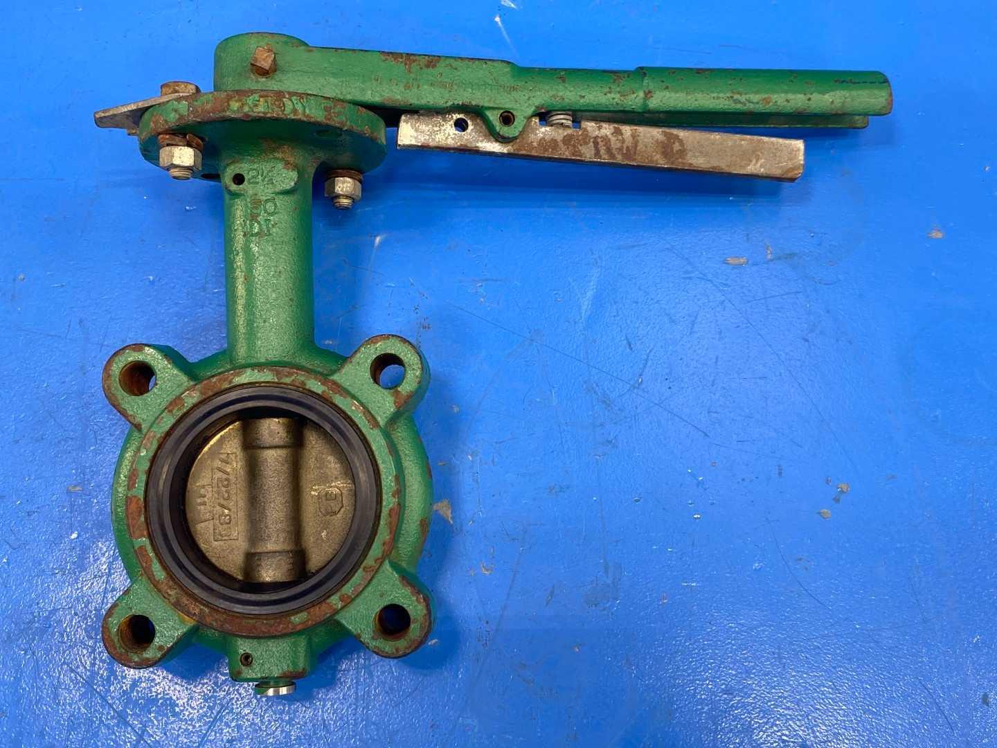 Demco 7f19 Y 2-1/2" Wafer Butterfly Valve with Handle 150 DSI