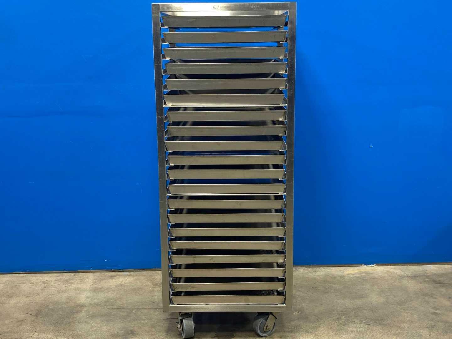 REC LT-551-120-S Commercial Restaurant Rack 20 Slots with 25x25x2 Stainless Steel Pans