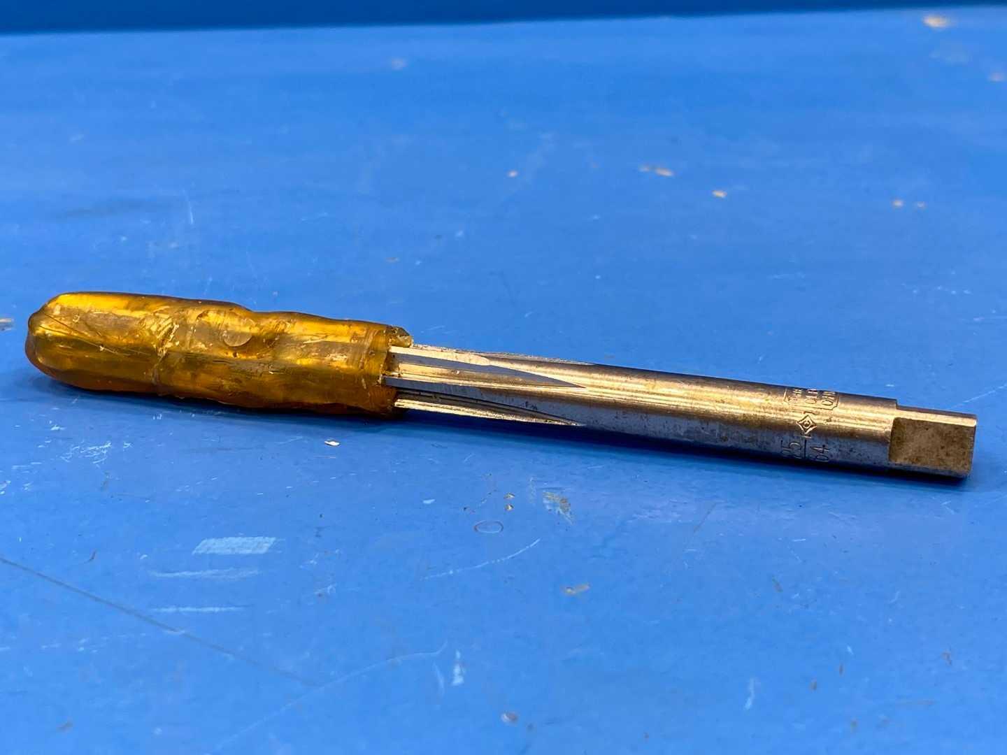 HSS Hand Reamer 25/64" .3906 Straight Flute Square Shank 5-1/4" Long, Cleveland Twist Drill