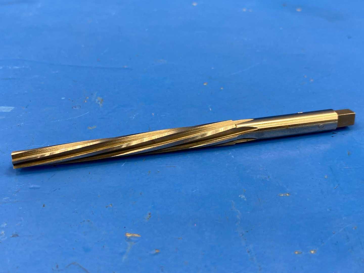 HSS Taper Pin Reamer .245 to .375 Straight Flute 5-1/8" Long, Brown & Sharpe B&S Taper