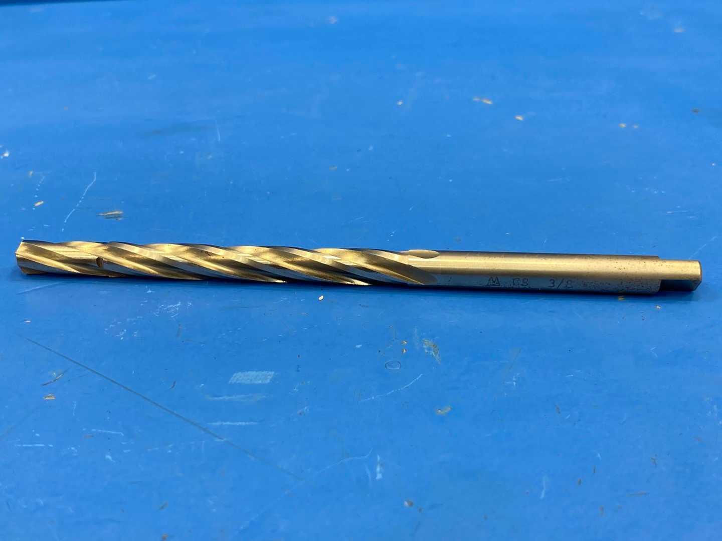 HSS Spiral Flute Chucking Reamer 3/8" .368 Diameter x 6-3/8" Long, Used Machine Reamer