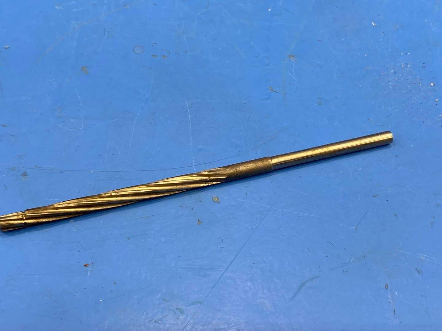 0.1850" spiral taper machine reamer  4-1/2" Long