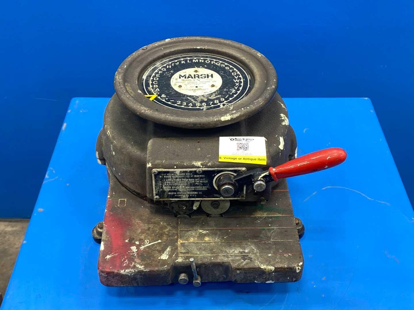 Marsh Model S 3\4" Stencil Machine