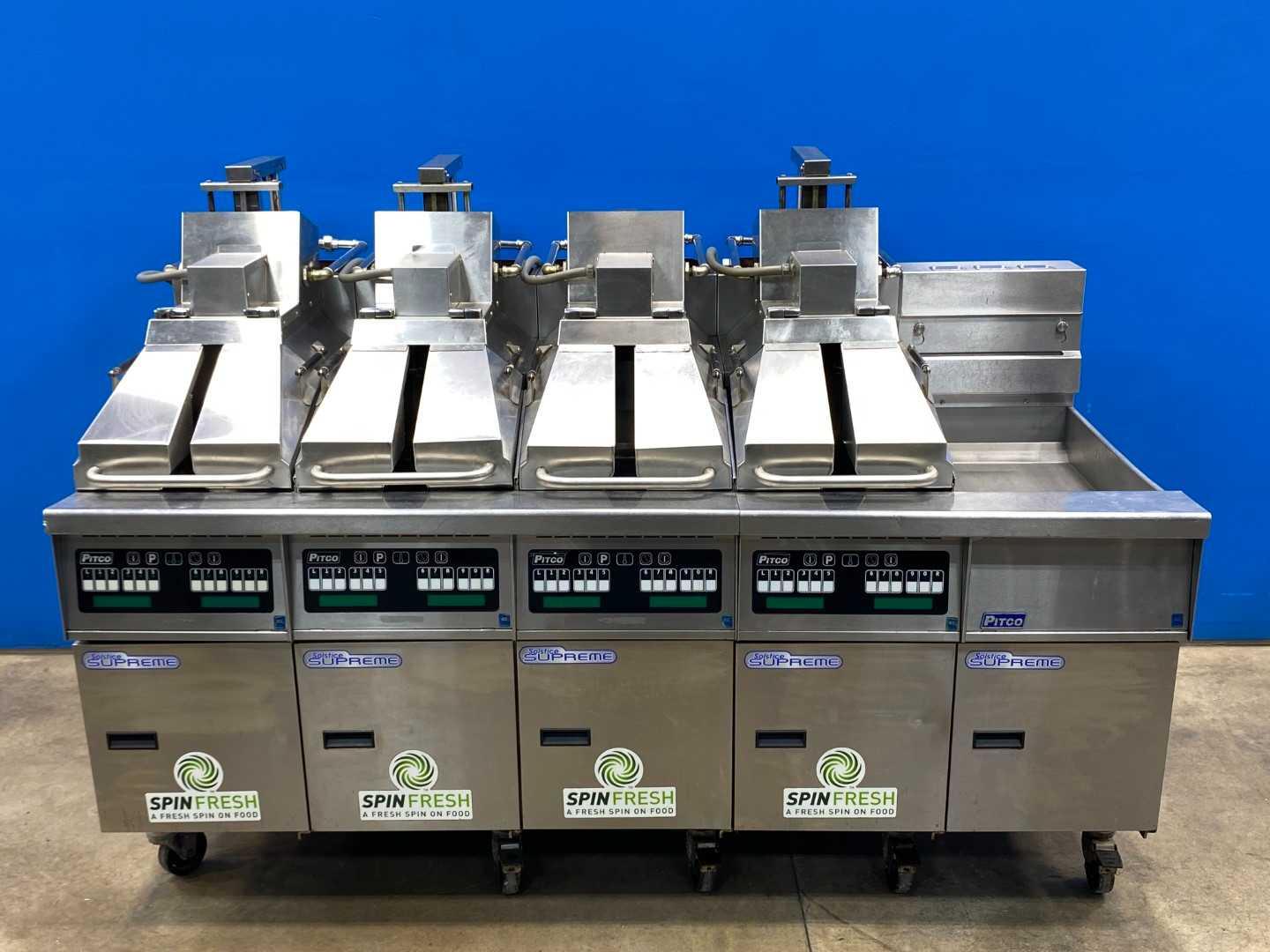 Pitco SSH55 Solstice Supreme 5-Bay Fryer with -SS | Advanced Fryer w/ Computer Controls