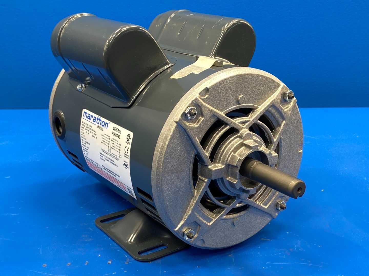 1 HP Electric Motor 1725 RPM Single Phase 56 Frame Marathon C182A 115/208-230V ODP 5/8" Shaft