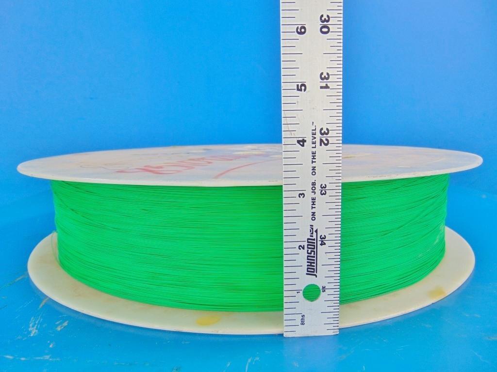 PMC 28ga Kynar Silver Plated Cu GREEN INSULATION PMC (Sold 25' increments)