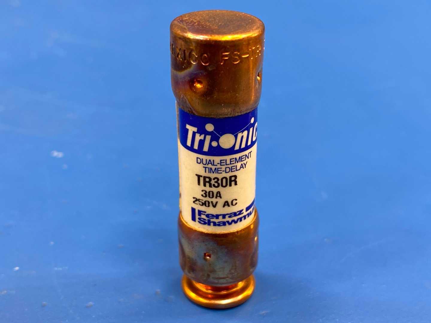 Mersen TR30R 30 Amp Ferraz Shawmut / Class RK5 Time Delay Fuse 600VAC