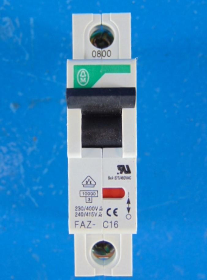 Moeller FAZC-16 FAZ-C16/2-NA BREAKER 16A 2 POLE FAZ-C16 no box