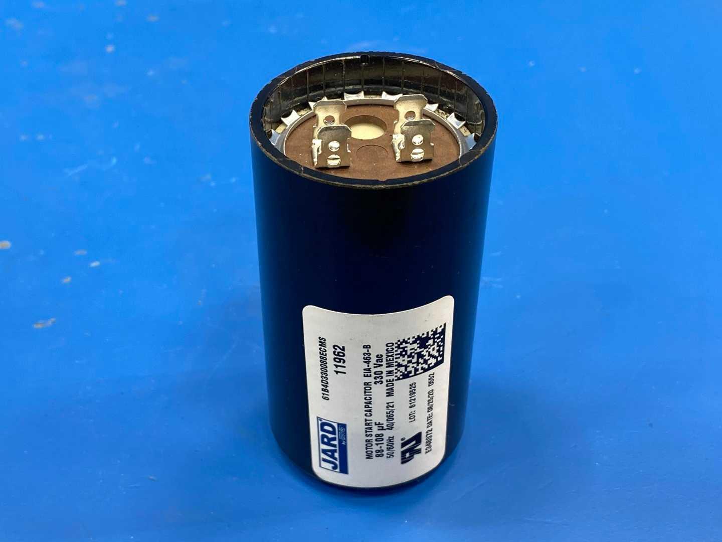 88-108 MFD 330V Motor Start Capacitor Mars Jard 11962