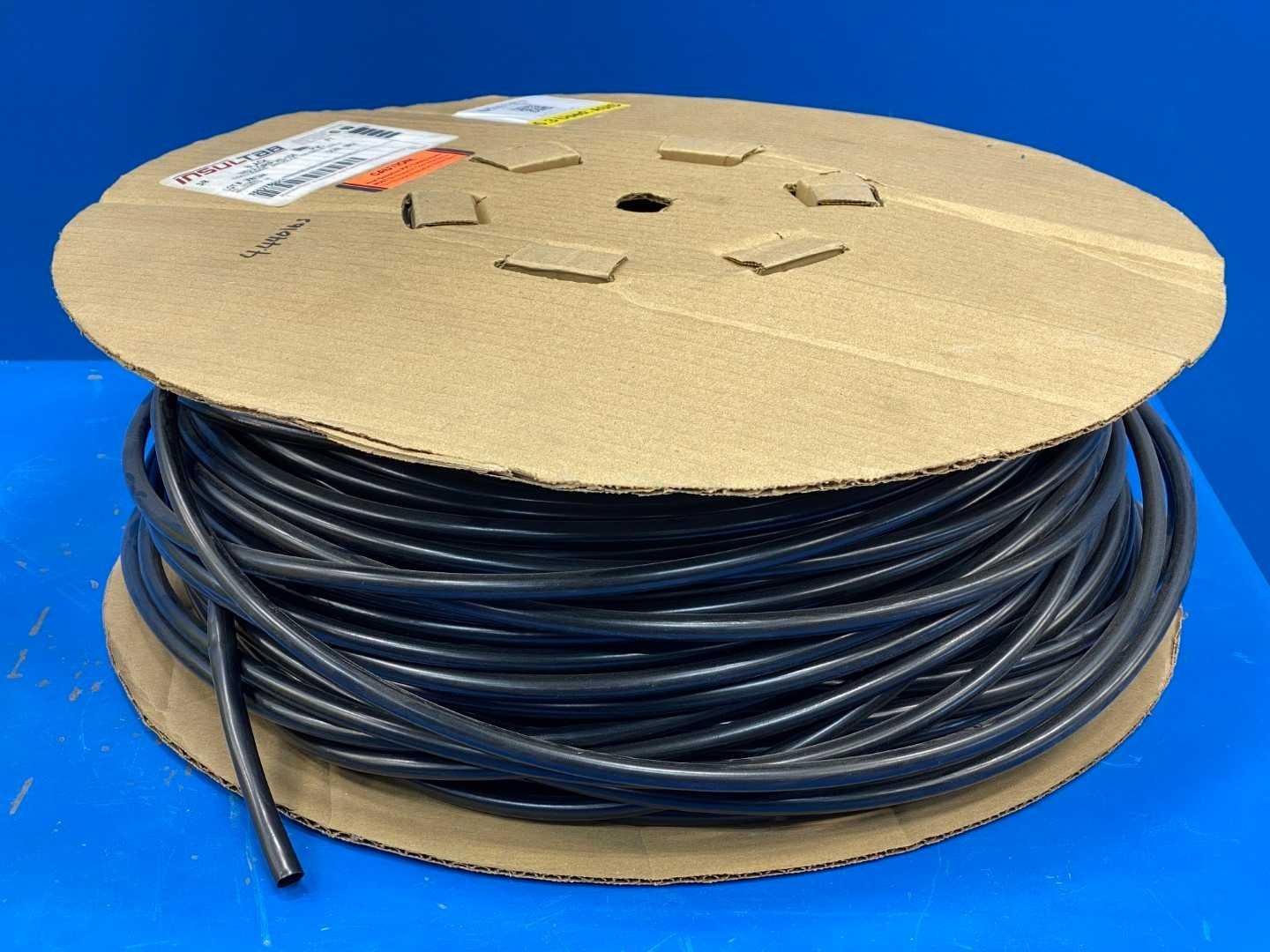 Insultab Insulgrip HS-105, 3/8" Black PVC Heat Shrink Tubing, 2:1, 600V, 105C, VW-1