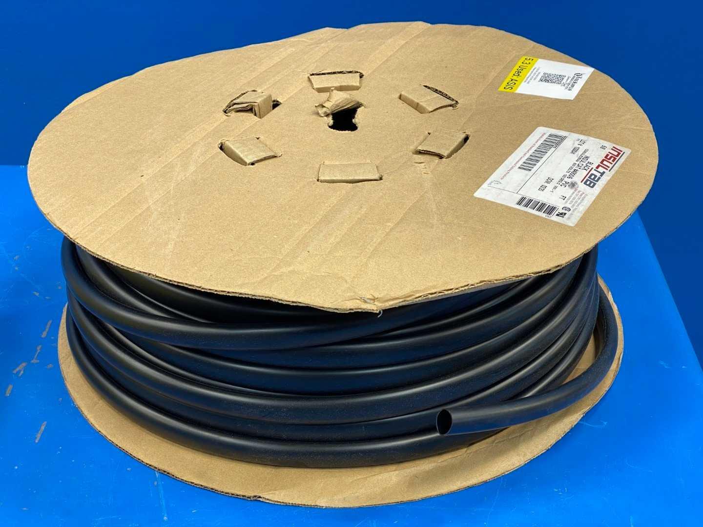 Insultab Insulcat 4900/6, 5/8" Black Flexible PVC Insulation Tubing, 600V, 105C, VW-1