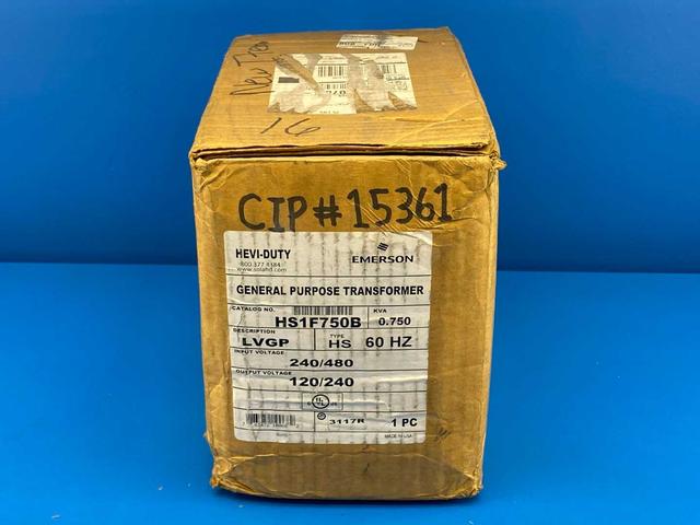 Emerson / SOLA Hevi-Duty Low Voltage General Purpose Transformer HS1F750B, 240/480VAC | 120/240VDC (Factory Sealed)