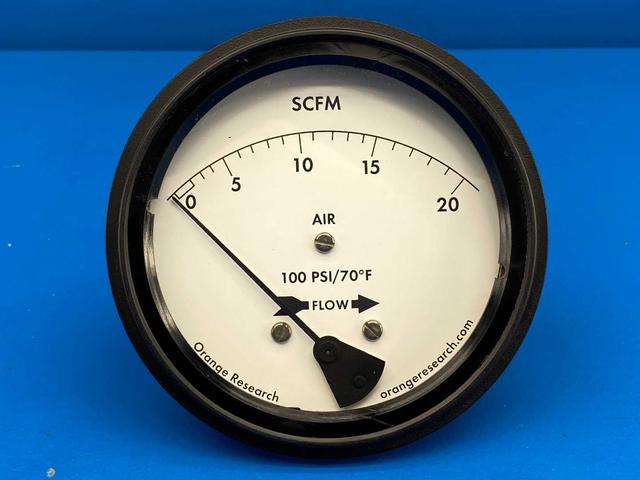 Orange Research 2221-S1032 In-line Flow Meter 1/4" Port 3000PSI 3-20 SCFM Viton Seals
