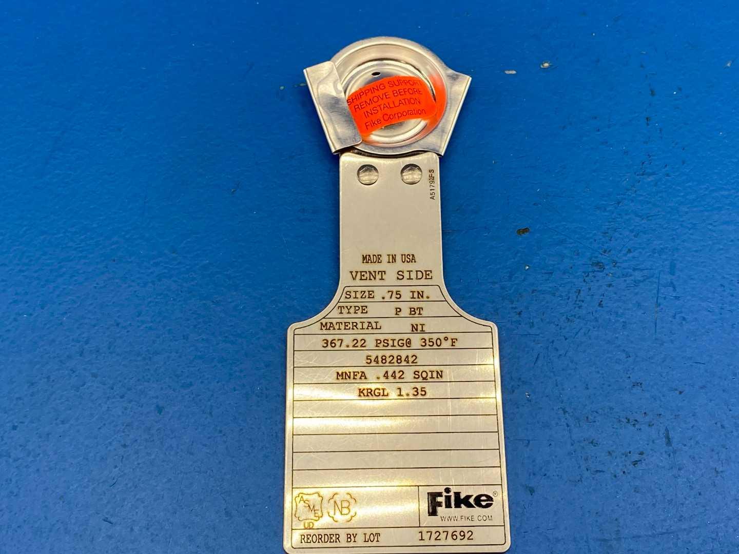 Fike P BT 0.75" Nickel Rupture Disc 367.22 PSIG