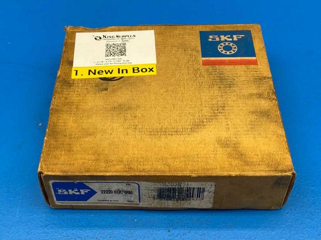 SKF 22220 CCK/W33 Spherical Roller Bearing 50 mm ID, 270 mm OD, 73 mm Width, Tapered 1:12 Bore, Open