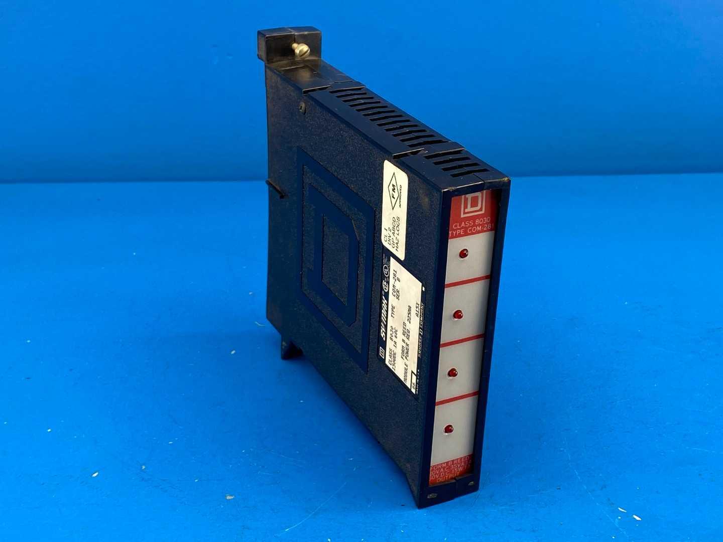 Square D Class 8030 Type Com-281 SY/Max SY/ Form B Reed Module 150VDC 1A 60C | Surplus Industrial PLC I/O Card