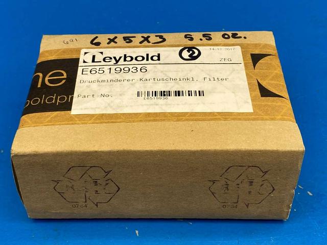Leybold E6519936, Druckminderer - Kartuscheinkel. Filter Pressure Relief Cartridge