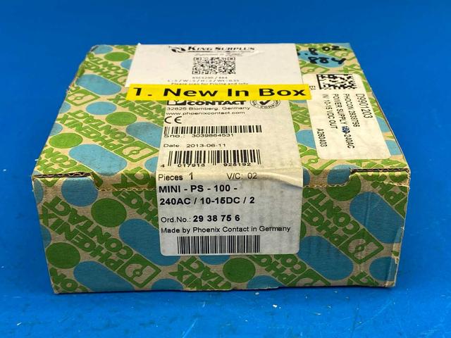 Phoenix Contact MINI-PS-100-240AC/10-15DC/2 (Ord no, 2938756) 240V Power Supply Unit