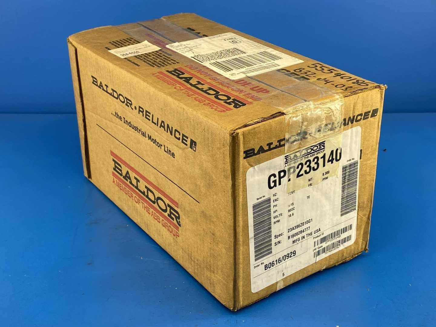 Baldor Electric GPP233140 1/15 HP 90VDC 18.6 RPM TENV PSM Frame Motor