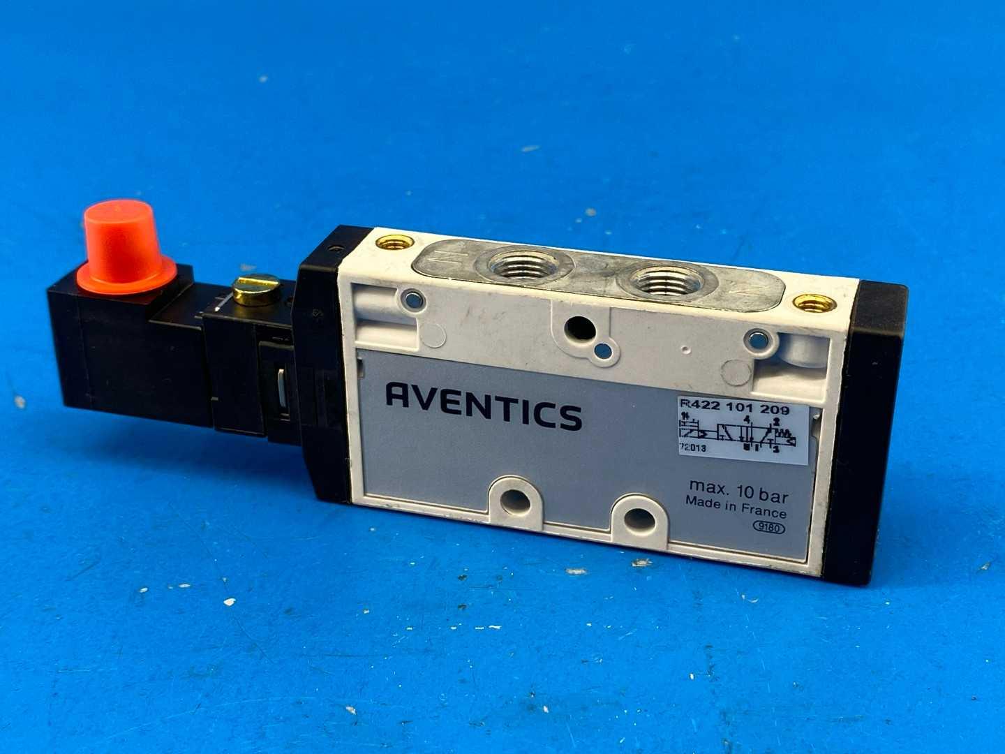 Aventics R422101209 5/2-Way Solenoid-Operated Pneumatic Valve 145 PSI (10 Bar) 24VDC