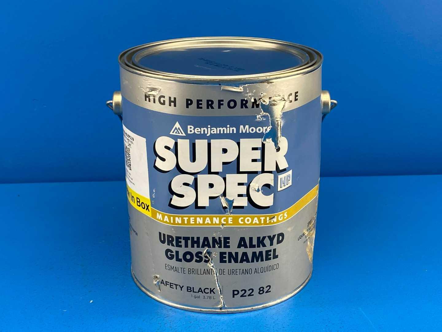 Benjamin Moore P22 82 Urethane Alkyd Gloss Enamel, Safety Black, Durable Finish