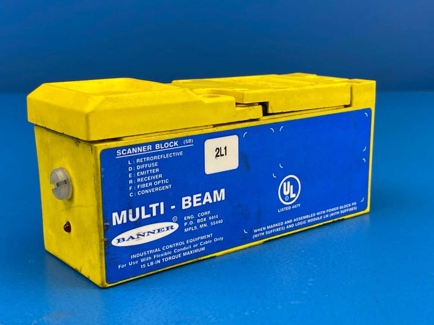 Banner 2L1 Multi-Beam Scanner, Presence Detection, 2m Range, IP67, 24V DC Supply