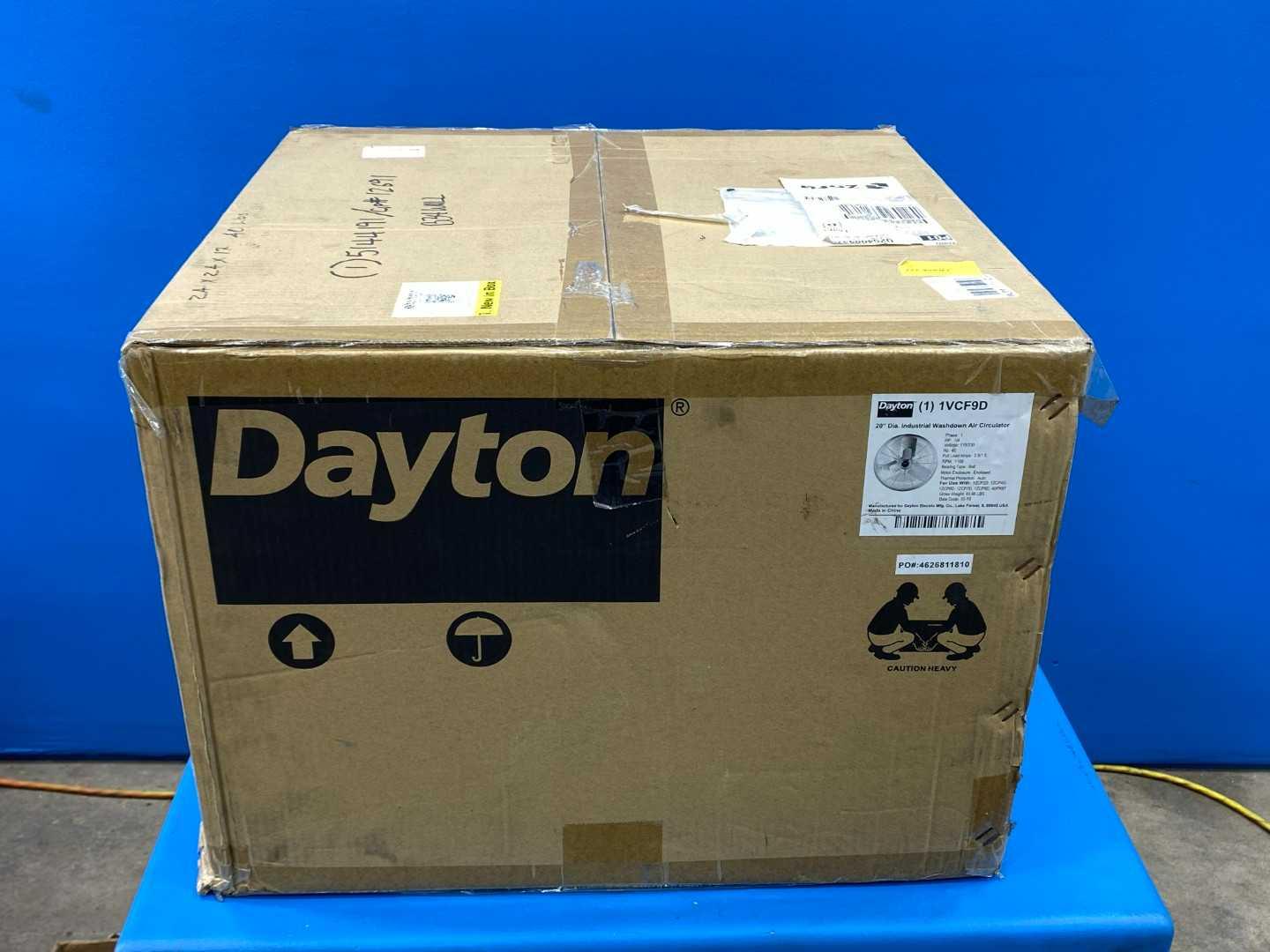Dayton 1VCF9D 1/4 HP 155/230V 1100 RPM 1 PH , 20" Dia, Industrial Washdown Air Circulator