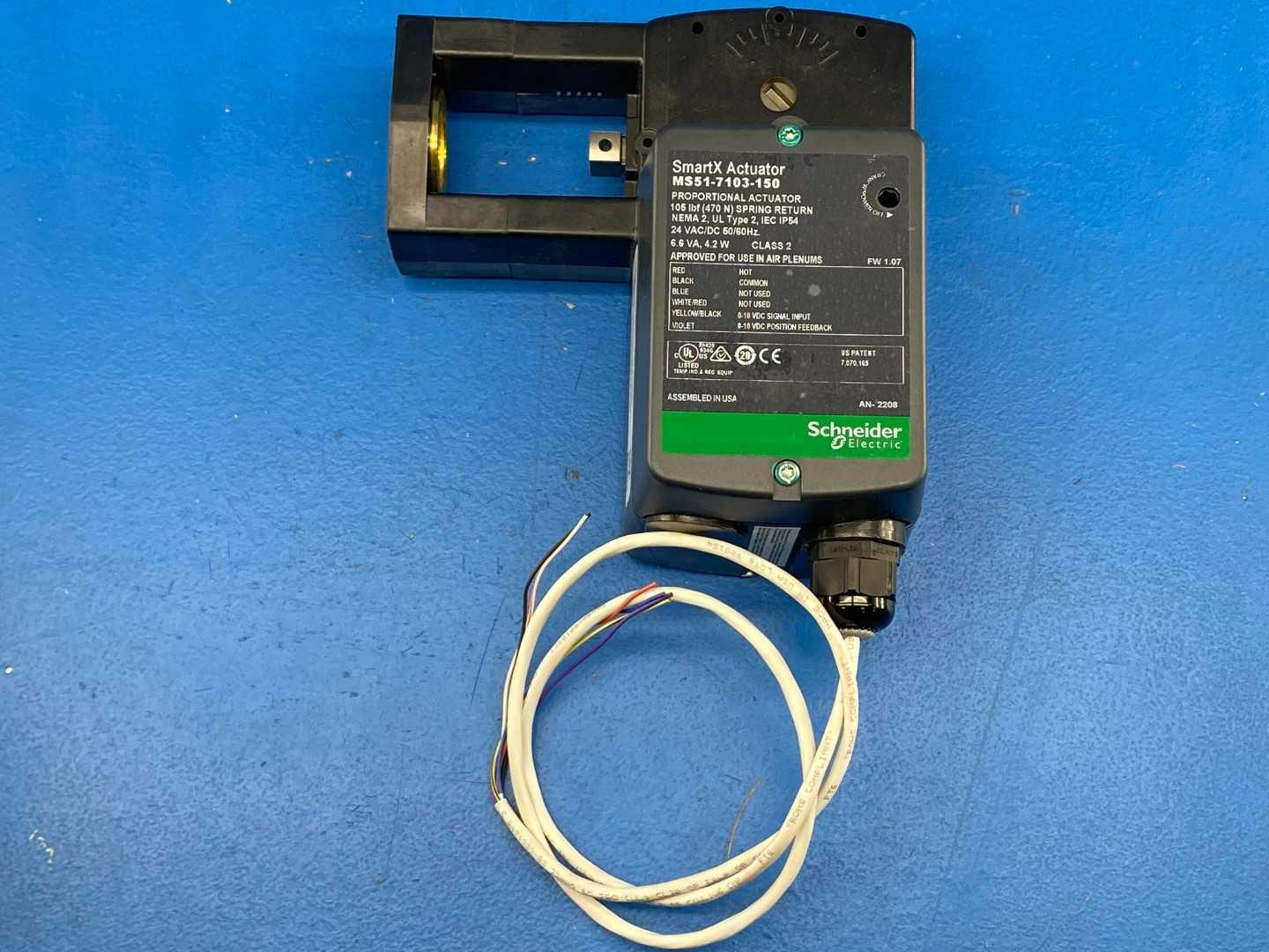 Schneider Electric MS51-7103-150 / 2597632 SmartX Proportional Actuator FW 1.07, 0-10Vdc .5-2" (.5-3/4" in SS)