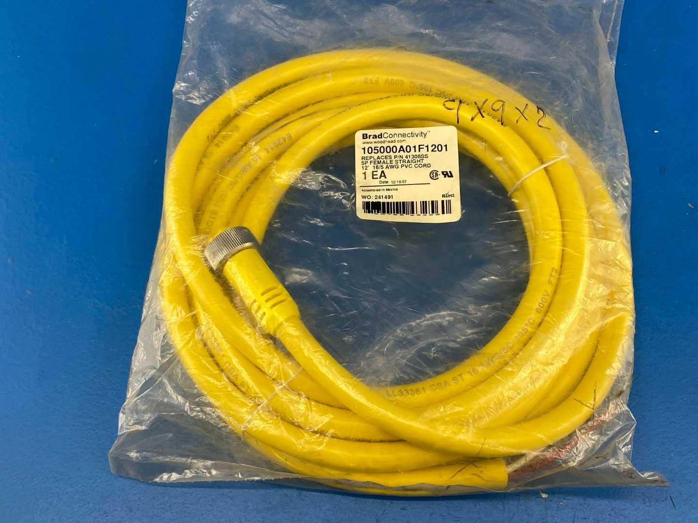 Brad Connectivity 105000A01F1201 Female Straight Cordset