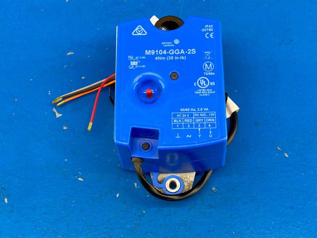 Johnson Controls M9104-GGA-2S Electric Actuator, 24V AC/DC, 4Nm (35 in-lb), 50/60Hz, 2.9VA