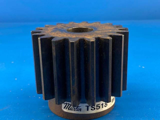 Martin TS518, Spur Gear, 18 Tooth, 1 inch Pitch Diameter, 1 inch Width, Steel Material