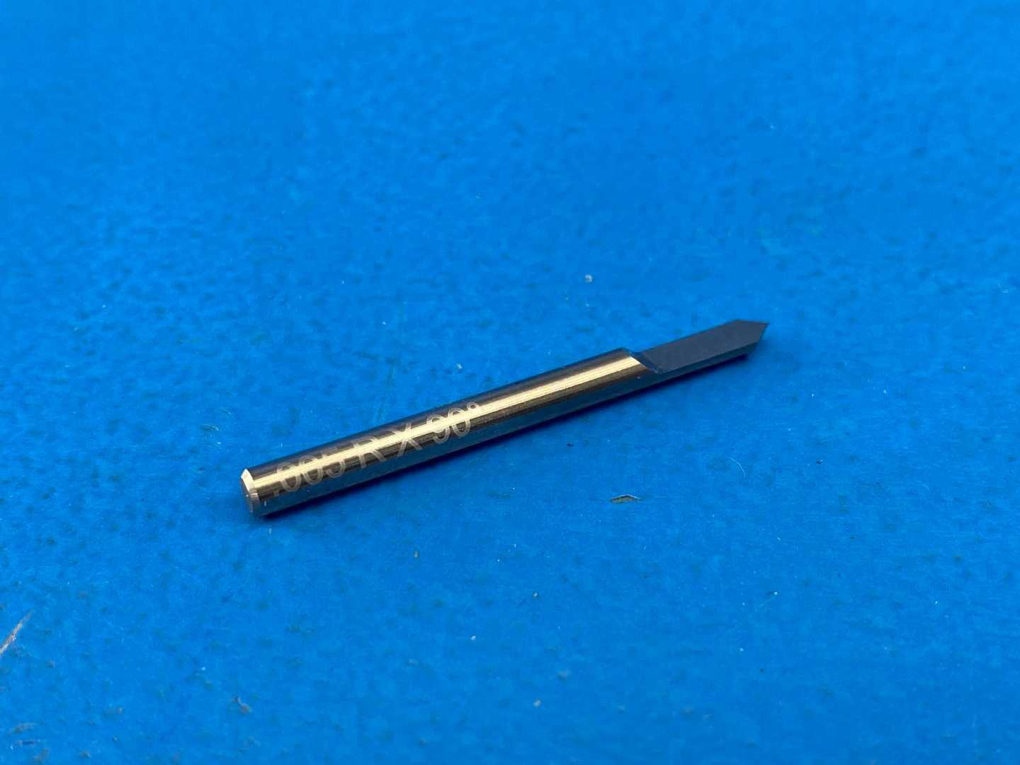 Harvey Tool 48410 .125 Shank Ø, .005R 90° , Tip Radius Engraver, 1FL Uncoated