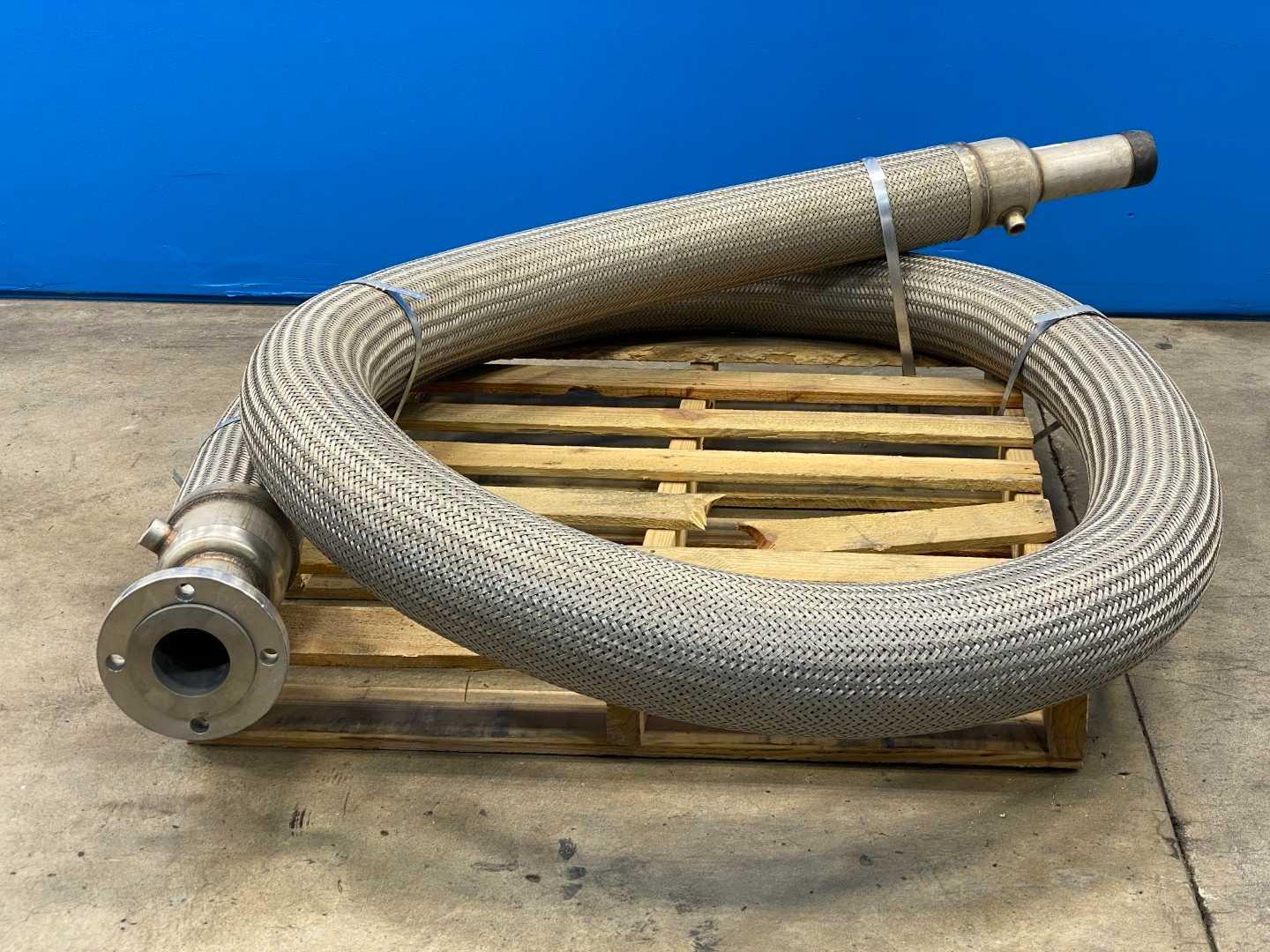 FMX Custom Fabrication 69DE CUSTOM HOSE, 3" X 20' L, STEAM JACKET, 316SS Bolted Flange Connection / Camlock Coupling