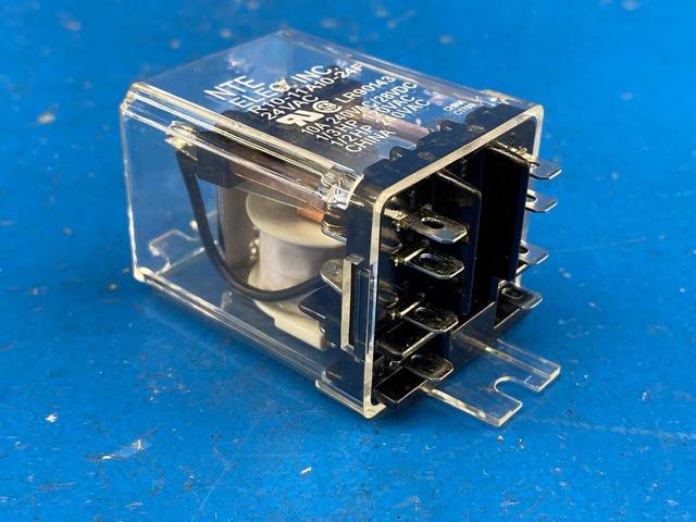 NTE R10-11A10-24F Relay, DPDT, 24 VAC coil, 10 A