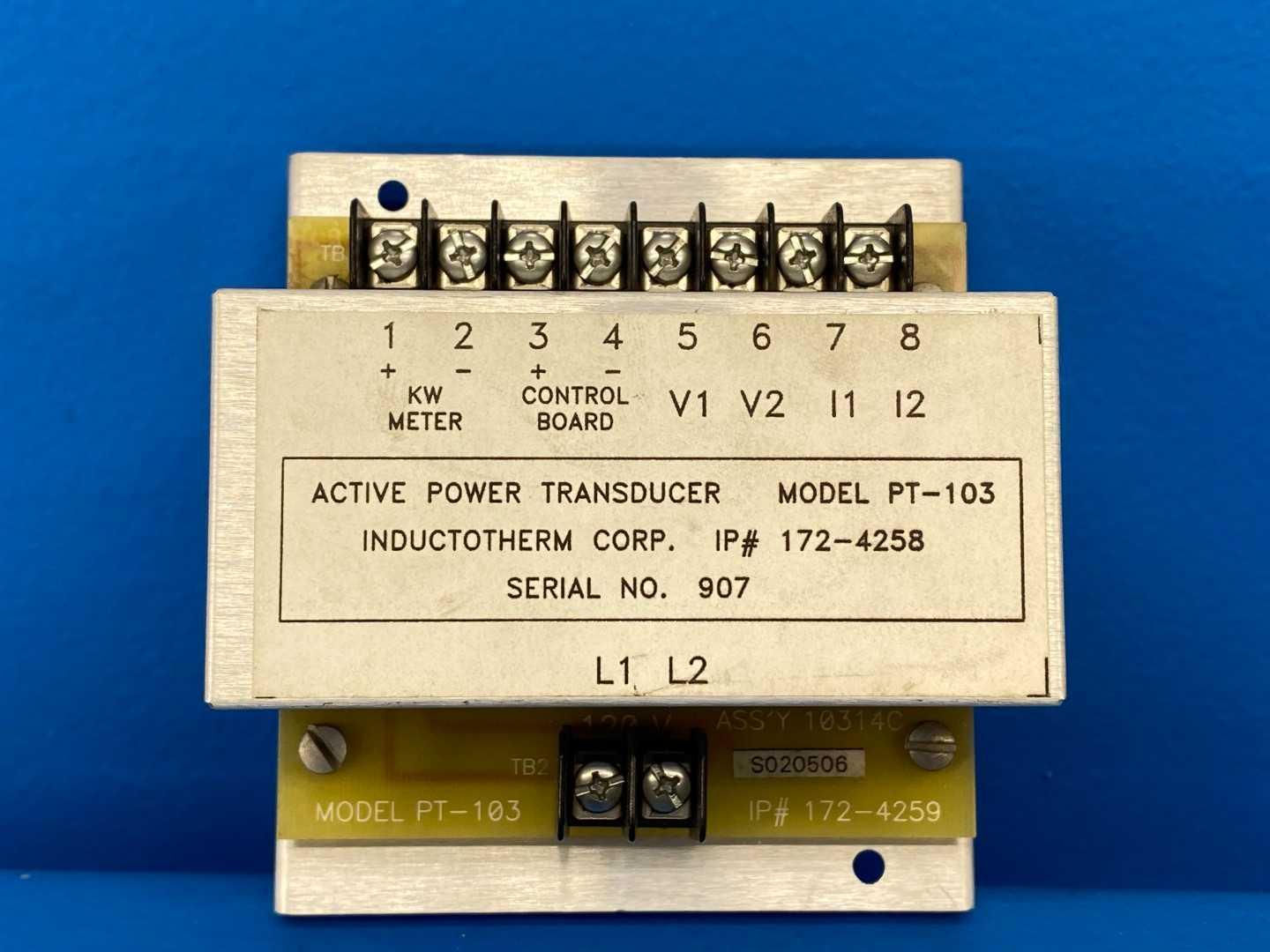 Inductotherm PT-103 Active Power Transducer IP# 172-4258