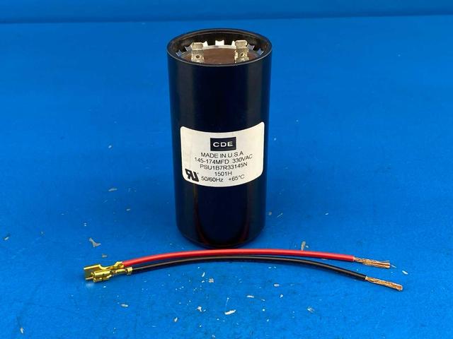 CDE 145-174 MFD Motor Start Capacitor 330VAC 50/60Hz +65°C